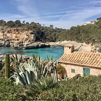 Buy canvas prints of Beautiful bay in Mallorca, Spain by Sandra Broenimann