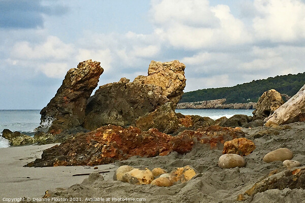Imposing San Adeodato Rock Menorca Picture Board by Deanne Flouton