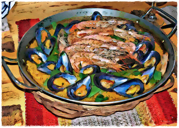 Seafood Symphony Paella Picture Board by Deanne Flouton