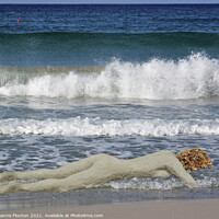 Buy canvas prints of Surreal Beach Sculpture  by Deanne Flouton