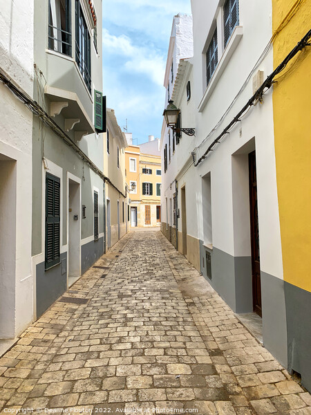 Cobblestoned Street Ciutadella Menorca Picture Board by Deanne Flouton
