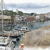 Buy canvas prints of  Docked Sailboats Ciutadella Menorca by Deanne Flouton