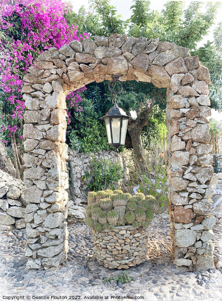 Stone Garden Archway Menorca Picture Board by Deanne Flouton