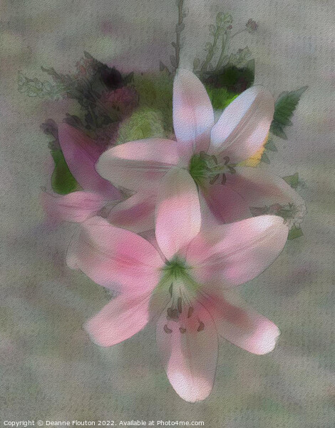 Soft Pastel Pink Lilies Picture Board by Deanne Flouton