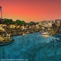 Buy canvas prints of Serenading Colors of the Sea Ciudadela Menorca by Deanne Flouton