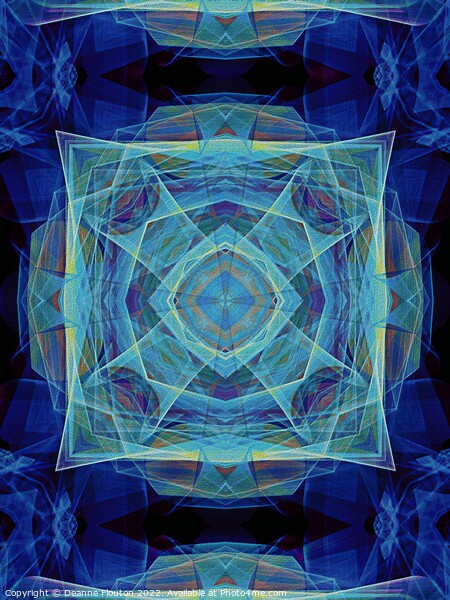 Blue Kaleidoscope Dream Picture Board by Deanne Flouton