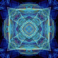 Buy canvas prints of Blue Kaleidoscope Dream by Deanne Flouton