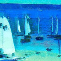 Buy canvas prints of Sailing on Blue Waters Menorca by Deanne Flouton