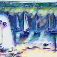 Buy canvas prints of  Artistic Sailboats of Menorca  by Deanne Flouton
