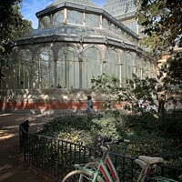 Buy canvas prints of A Glass House Oasis in Madrid by Deanne Flouton