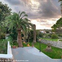Buy canvas prints of Captivating Sunset View from Es Chic Patio Menorca by Deanne Flouton