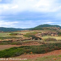 Buy canvas prints of Panorama of Binimela Landscape Menorca by Deanne Flouton