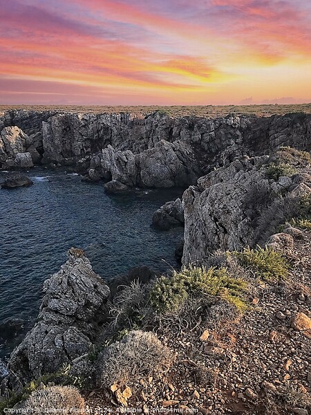 Rugged Cliffs Northsore Menorca Picture Board by Deanne Flouton