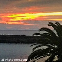 Buy canvas prints of Sunset over Hedgehog Island Menorca by Deanne Flouton
