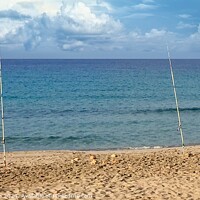 Buy canvas prints of Fishpoles and Solitude by Deanne Flouton