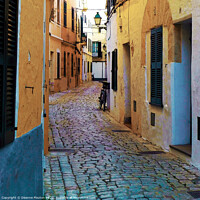 Buy canvas prints of Rustic Charm Bicycle and Walls Ciutadella Menorca by Deanne Flouton