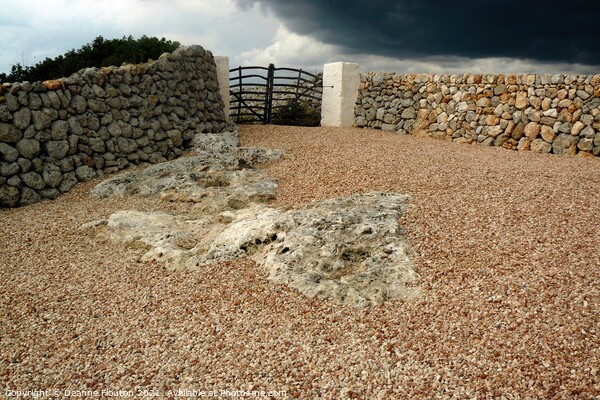 Stone walls and Wooden Gate of Menorca Picture Board by Deanne Flouton