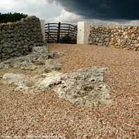 Buy canvas prints of Stone walls and Wooden Gate of Menorca by Deanne Flouton