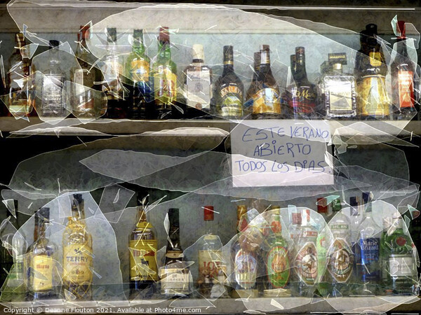 Vivid Liquor Bottle Arrangement Picture Board by Deanne Flouton