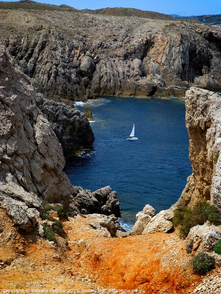  Sailboat Escape in Menorca Picture Board by Deanne Flouton