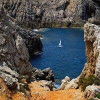 Buy canvas prints of  Sailboat Escape in Menorca by Deanne Flouton