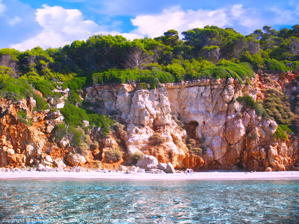 Binigaus Cliffs Menorca Spain Picture Board by Deanne Flouton