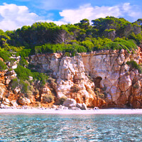 Buy canvas prints of Binigaus Cliffs Menorca Spain by Deanne Flouton