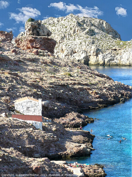 Cala Morella Menorca Cove Picture Board by Deanne Flouton