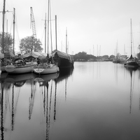 Buy canvas prints of  Boats at Heybridge, Essex by Rachel Mower