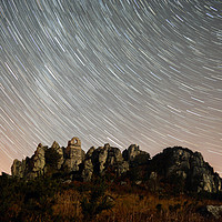 Buy canvas prints of Roche Rock at night by Ashley Jackson