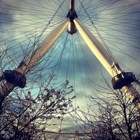 Buy canvas prints of  London Eye, London by Muriel Lambolez