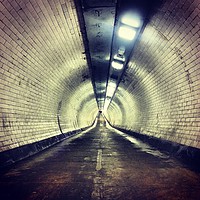 Buy canvas prints of Greenwich Pedestrian Tunnel by Muriel Lambolez