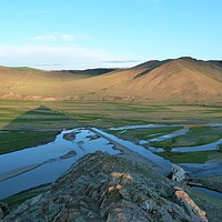 Buy canvas prints of Mongolian landscape by Muriel Lambolez