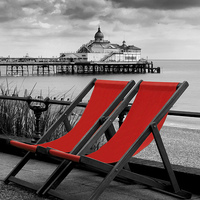 Buy canvas prints of Eastbourne Pier & Deckchairs by Andy Huntley