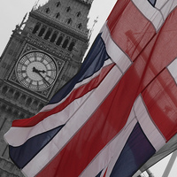 Buy canvas prints of Union Flag Big Ben by Andy Huntley