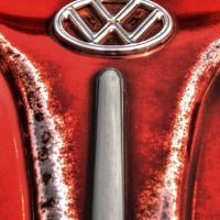 Buy canvas prints of VW Beetle Badge by Andy Huntley