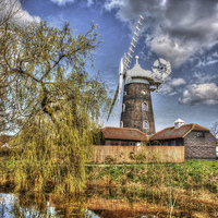 Buy canvas prints of Wray Common Windmill by Andy Huntley
