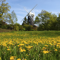 Buy canvas prints of Wray Common Windmill by Andy Huntley