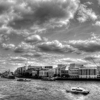 Buy canvas prints of River Thames from London Bridge by Andy Huntley