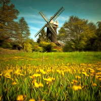 Buy canvas prints of Wray Common Windmill  by Andy Huntley