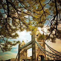Buy canvas prints of  Tower Bridge in London by Andy Huntley