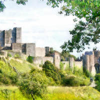 Buy canvas prints of  Dover Castle by Andy Huntley