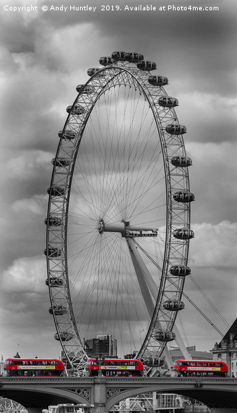 London Eye  Framed Mounted Print by Andy Huntley