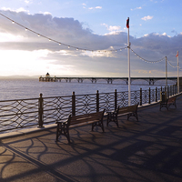 Buy canvas prints of Evening Sunshine and Shadows, Clevedon by Carolyn Eaton