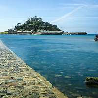 Buy canvas prints of Waiting for the Tide to go out...St Michael's Moun by Carolyn Eaton