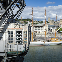 Buy canvas prints of  Bristol's harbourside, layers of History by Carolyn Eaton