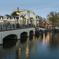Buy canvas prints of Magere Brug, Amsterdam by Carolyn Eaton
