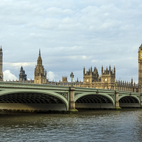 Buy canvas prints of  Westminster Bridge and Big Ben, London by Carolyn Eaton