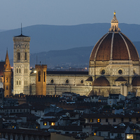 Buy canvas prints of  Florence Cathedral at Night (The Duomo) by Carolyn Eaton