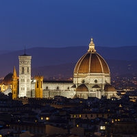 Buy canvas prints of  Florence Cathedral at Night (The Duomo) by Carolyn Eaton